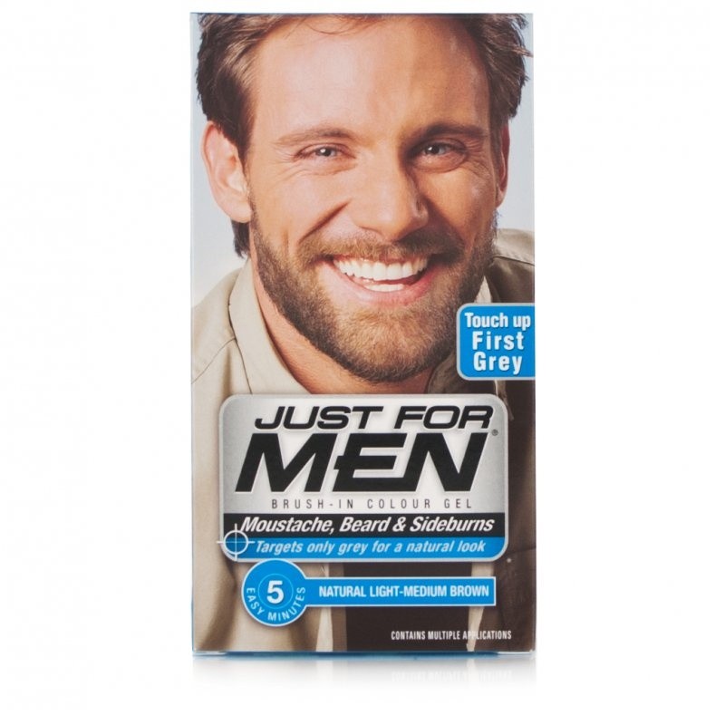 Just For Men Bartfarbe Gel Dark Brown – 30 Ml, überdeckt Grau In 5 Minuten, Mit Pflege
