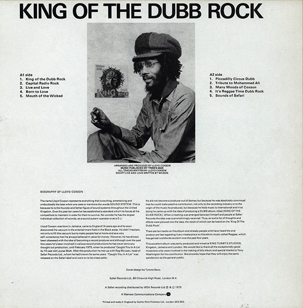 洋楽 Lloyd Coxson KING OF THE DUB ROCK LP Sir Coxsone Sound - King Of The Dub Rock (LP)