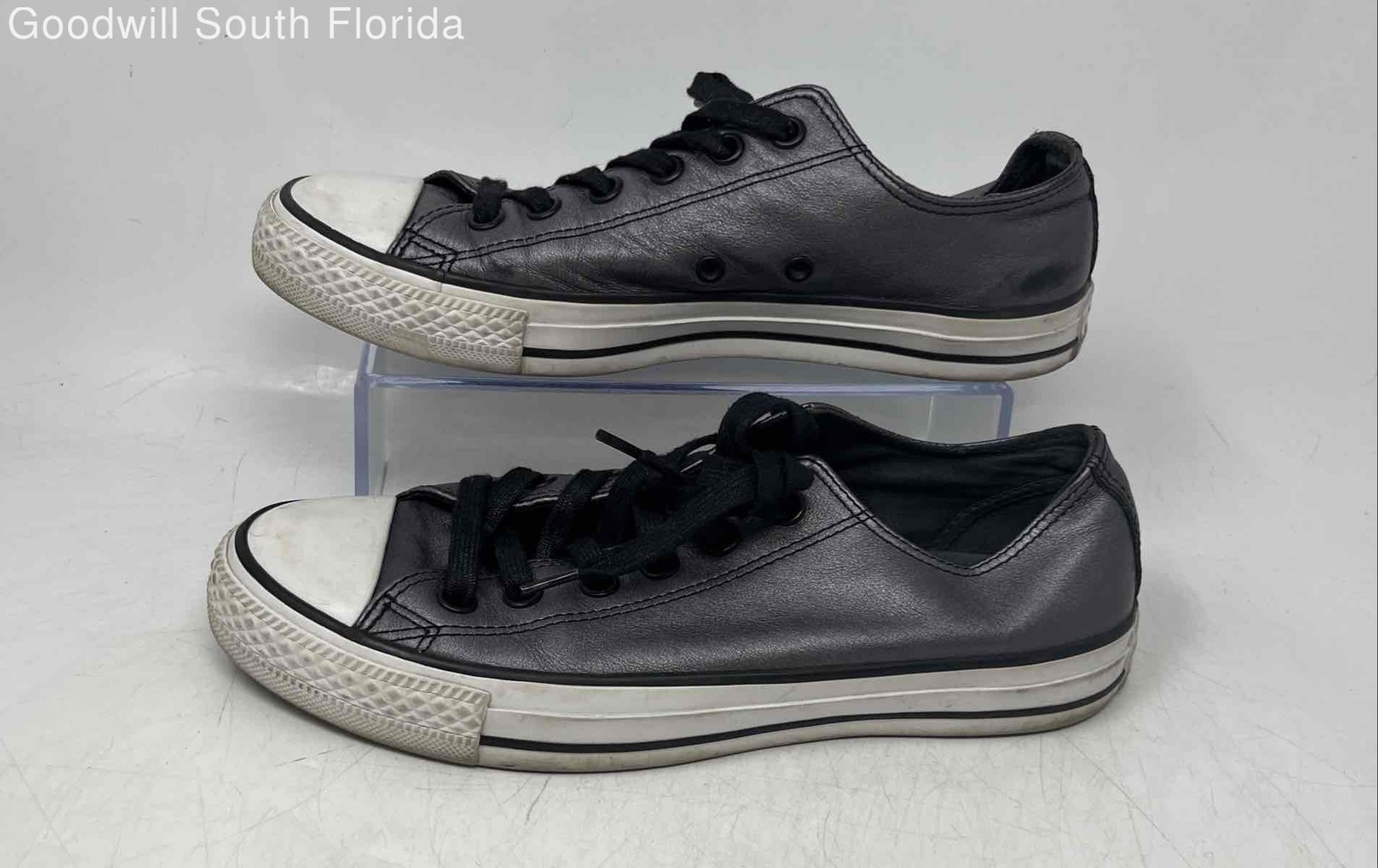 Converse Womens Chuck Taylor All Star 544924C Gray White Tennis Shoes Size 8