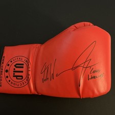 Josh Warrington Hand Signed Red VIP Boxing Glove  Coa