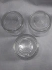 Vintage Anchor Hocking ribbed clear glass cookie jar (Lot of 3)