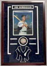 Joe DiMaggio Signed Autographed Baseball & 8x10 Photo Shadowbox JSA