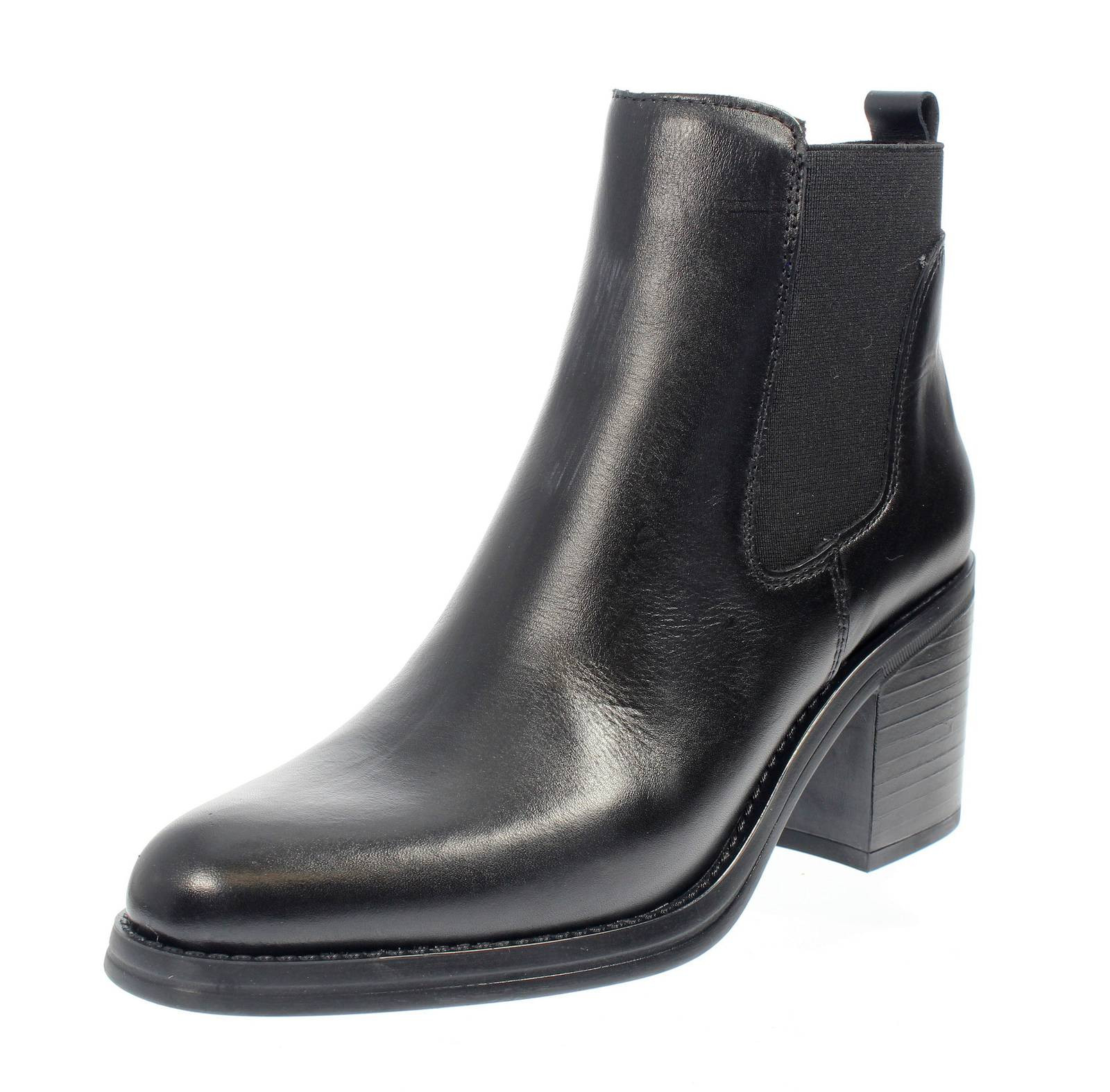 Alpe schwarze Lederstämme - Größe 36 Damenschuhe Stämme