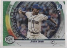 2020 Bowman Scouts Top 100 Chrome Green Refractor 34/99 Justin Dunn #BTP-64 tg7