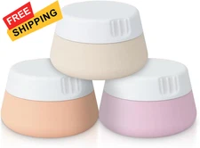 EZY DOSE Silicone Jar, Multi-Purpose Travel-Sized Pink, Beige, and Peach 