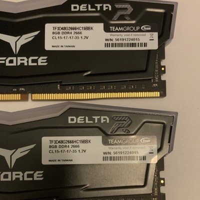 TEAMGROUP T-Force Delta R 32GB (4x8GB) DDR4-2666 DIMM 288-Pin RAM