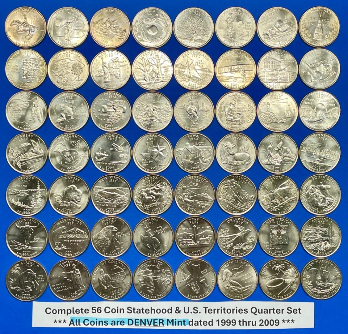 US 50 State Set Quarters 1999-2008 for sale | eBay