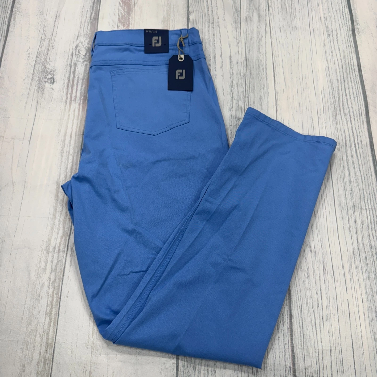NWT Footjoy Cotton Twill 5 Pocket Pants Lagoon Blue 36x32 Golf Mens FJ $125
Opens in a new window or