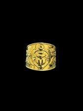 Lotus and Scarab Adjustable Bracelet Inspired by Ancient Egyptian Symbolism