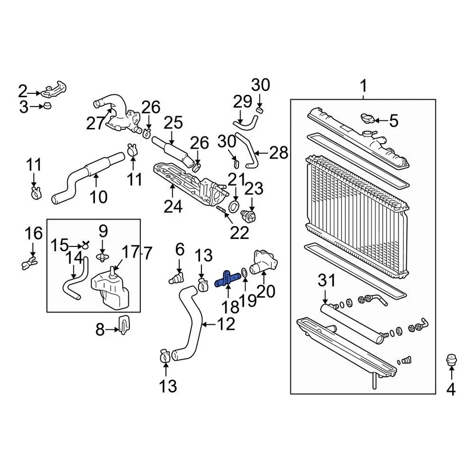 For Lexus RX400h 2006-2008 Lexus 163220A030 Engine Coolant Pipe - Image 2 of 4