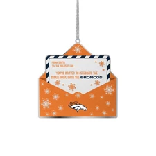 Denver Broncos Christmas Tree Ornament - Super Bowl Invitation From Santa