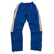 Vtg Nike 90s Windbreaker Track Jogger Pants Blue White Green Womens Medium 8/10