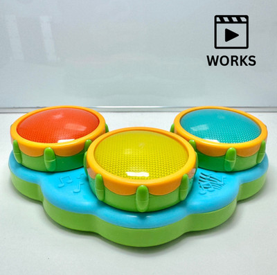 KIDS II Bongo Drums Toy with Lights & Sound - Colorful - TESTED WORKING