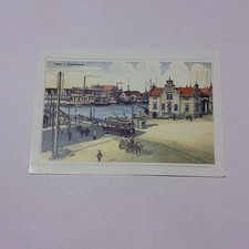 Vintage Postcard Liepaja, Latvia Harbor Trolley Car Tour Places Travel P5