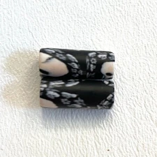 LOT of 2 Halloween Skull Fimo Beads NEW