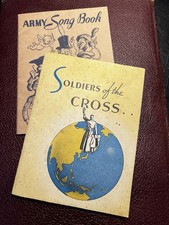 🪖US ARMY MILITARY VINTAGE: SOLDIERS of the CROSS 1942; Army Song Book 1941