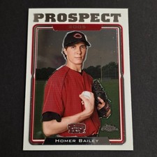 2005 Topps Chrome Homer Bailey UH86 Rookie Card Cincinnati Reds. rookie card picture