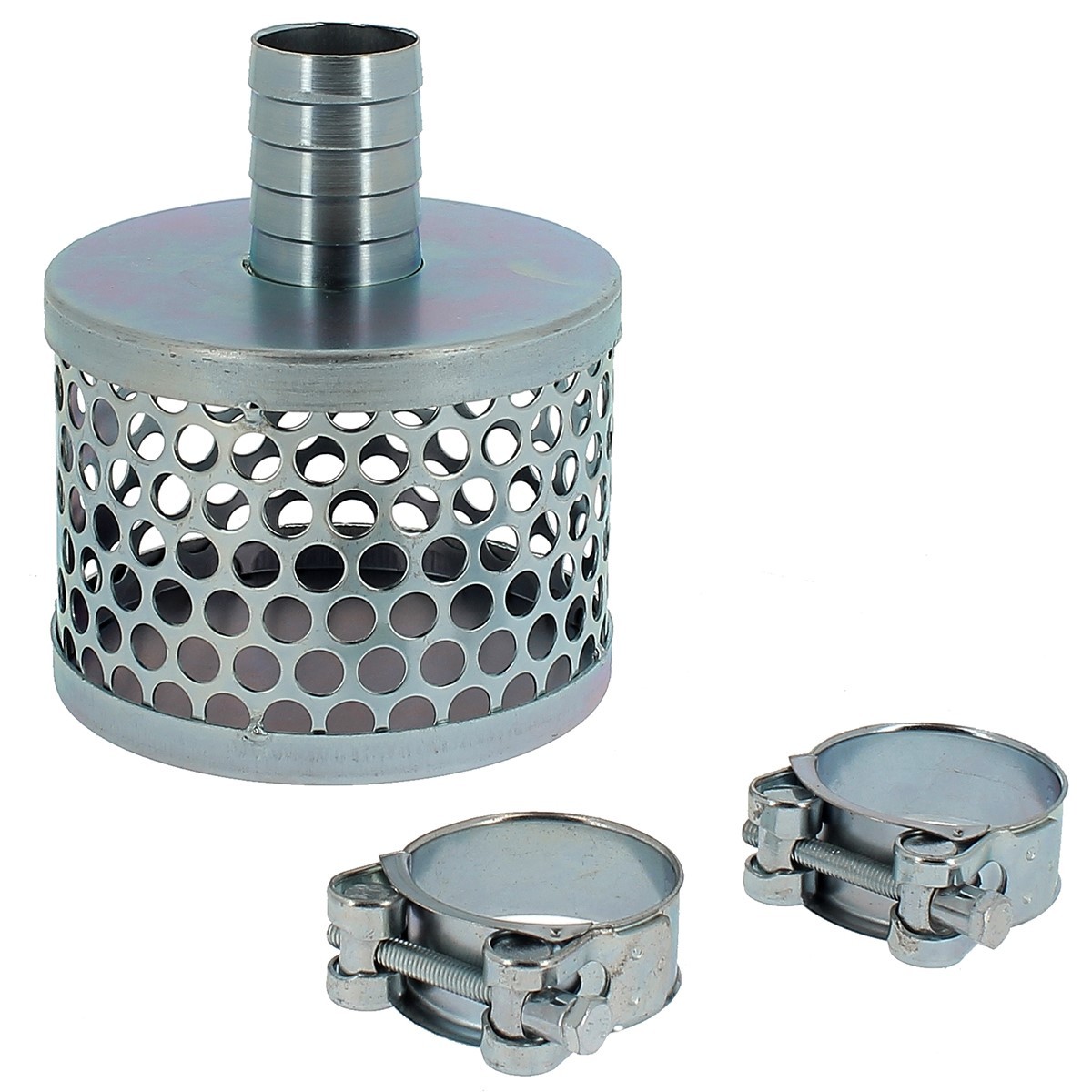 Crépine de tuyau d'aspiration 100 mm renforcée et colliers de fixation durables