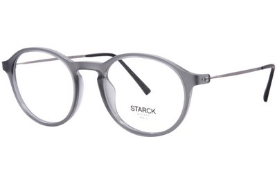 Starck SH3081 0004 Eyeglasses Frame Men's Grey Full Rim Round Shape 50mm