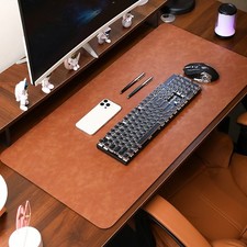 Image of Waterproof PU Leather Desk Pad Large Mouse Mat Non-Slip Laptop Keyboard Cover