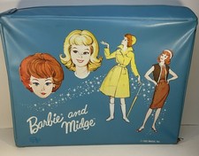VTG Barbie and Midge Case 1960's Fair Condition Lg Double Case No Drawers READ