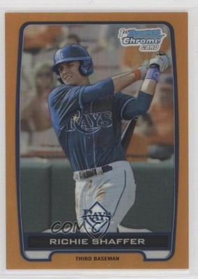 2012 Bowman Draft Chrome Picks Orange Refractor 14/25 Richie Shaffer 15wv