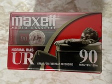Maxell UR 90 Minute Blank Audio Cassette Tapes Normal Bias NEW Sealed 5 PACK