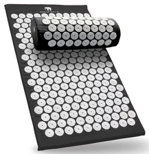 Bed of Nails Acupressure Pillow and Mat Set
