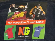 *navy regular size lounge sleep couch sack nordic gear MADE IN USA fleece heavy