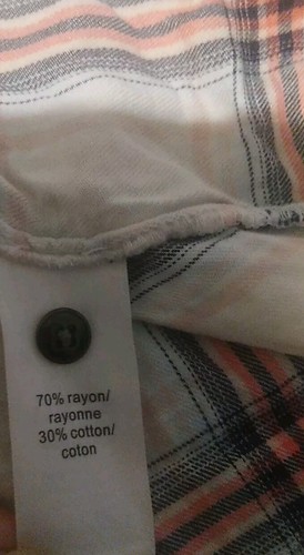Maurices weiß rosa kariertes Hemd Knopfleiste vorne ärmellos Damen - Bild 5 von 6