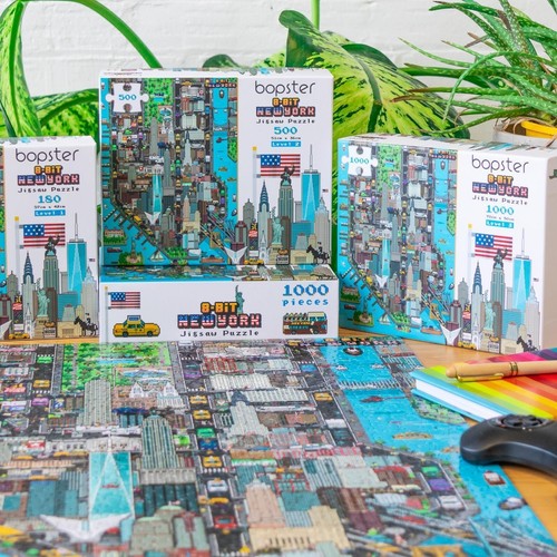 New York Puzzle Retro 8-bit Pixel Jigsaw Souvenir Kids Adults Family by bopster - Imagen 2 de 46
