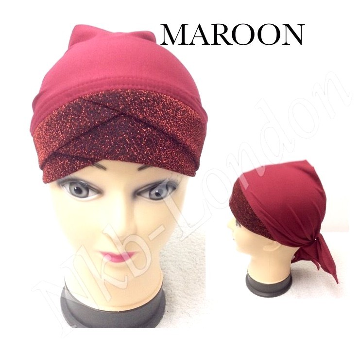 JDYaoYing 4pcs Muslim Inner Cap – Stretch Turban Bonnet Underscarf, Full Cover Hijab (Wine Red, Pink, Yellow) - View #6