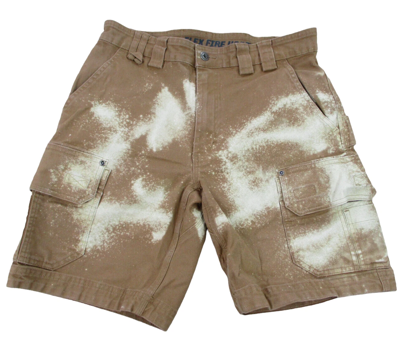 Duluth Trading Men's Cargo Shorts Waist 32 Color Brown Flat Front 6-Pocket