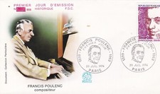 FRANCE 1974 FDC FRANCIS POULENC YT 1785
