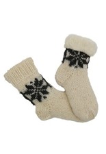 Hand-knitted Merino Wool Socks Lined Model 10 Unisex Warm