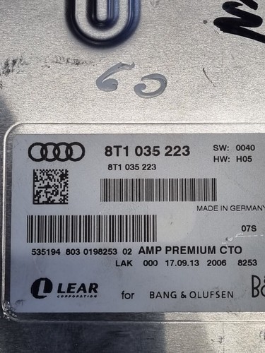 AUDI A5 8T Amplificador de potencia Bang & Olufsen 8T1035223 A4 Q5 8R - Imagen 4 de 5