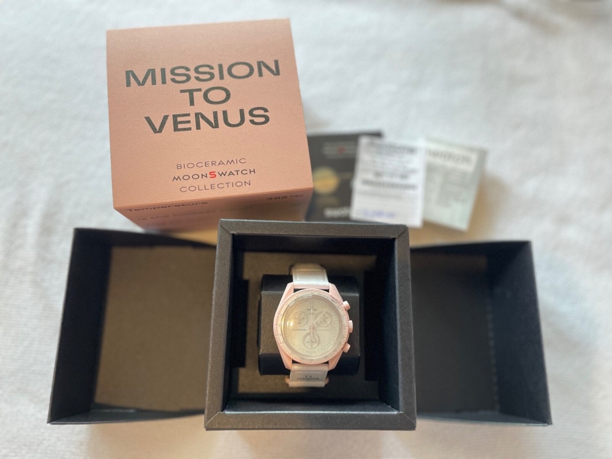 Omega x Swatch Bioceremic MoonWatch. Mission to Venus. New Omega x Swatch Bioceremic MoonWatch. Mission to Venus. New