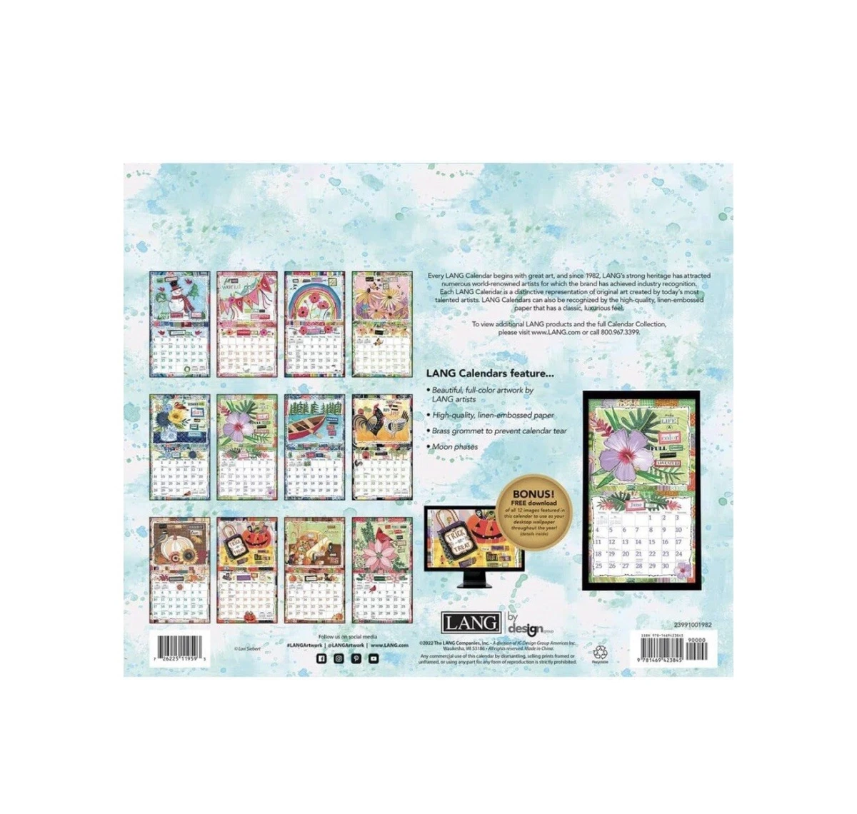 Lang Companies, Happy Life 2023 Wall Calendar | eBay