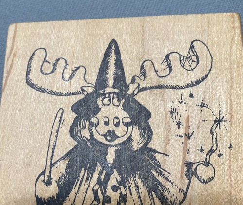 MOOSE WITCH Rubber Stamp 1995-96 HALLOWEEN Anthropomorphic Peddler’s Pack - Picture 6 of 8