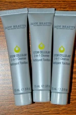 3X JUICE BEAUTY Stem Cellular 2 in 1 Cleanser .5oz Travel Sz Lot Of 3 