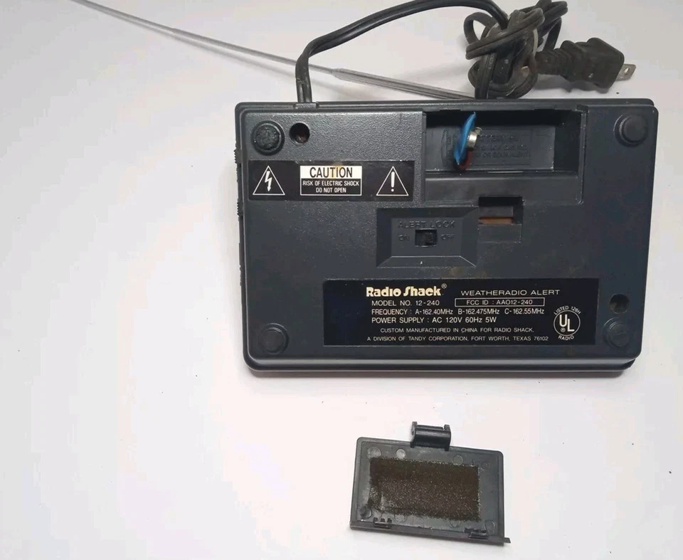 Radio de alerta Vitage Shack radio meteorológica radio Shack 12-240 Foto 2 de 3