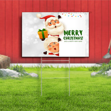 Merry Christmas Mr. and Mrs. Claus yard sign