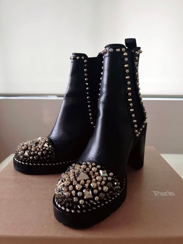Stivali Chelsea Christian Louboutin Chasse in pelle impreziosita 37 - Foto 17 di 24
