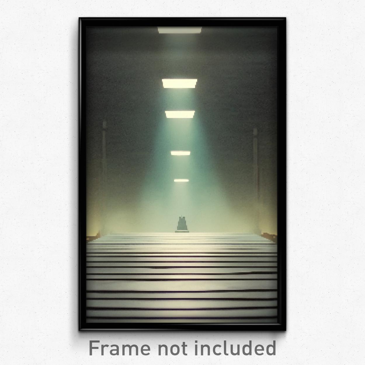 Pixel Art Poster - Calm Trapdoor (8 Bit Psychedelic Trippy Video Game Print)
