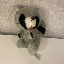 Vintage 1979 Russ Berrie Blinky Plush Raccoon CUTE Shell Filled 5"