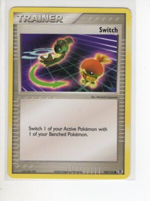 SWITCH TRAINER XY FIRE RED LEAF GREEN SET POKEMON CARD 102/112