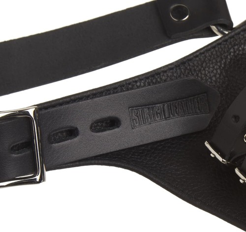 Strict Leather Men's Thong Harness w 3 Straps Sexy Master Slave Sub Dom Male Blk - Picture 3 of 10