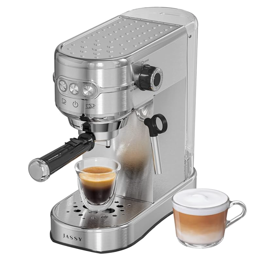 JASSY Espresso Maker 20 Bar Cappuccino Coffee Machine with Milk Steamer for Espr-image