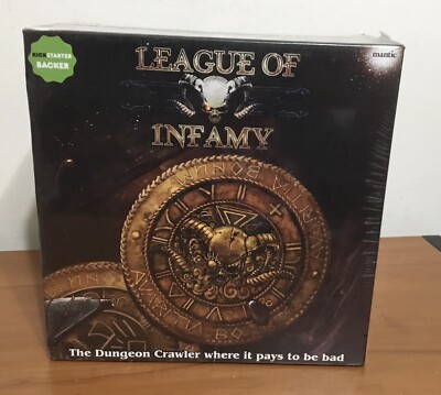 League Of Infamy Kickstarter Game Mantic New Sealed  ￼