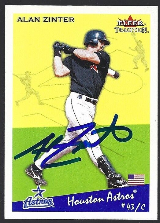 2002 Fleer Tradition Update #U250 Alan Zinter IP autograph 2002 Fleer Tradition Update #U250 Alan Zinter IP autograph